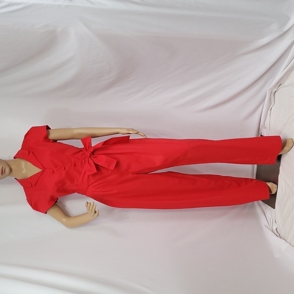 GAL Meets Glam Camille Red Jumpsuit - Picture 8 of 17